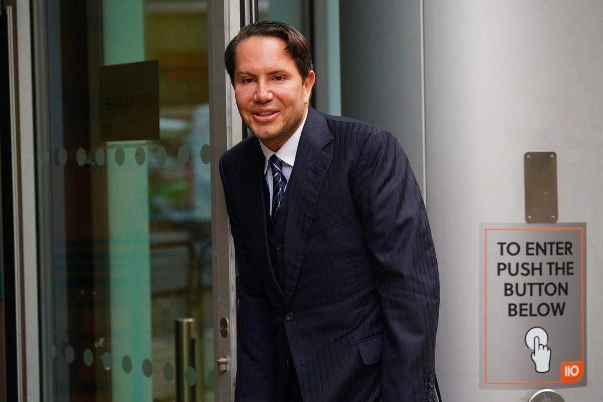 James Stunt arriving at court on 6 March © PA Images/Alamy Stock Photo