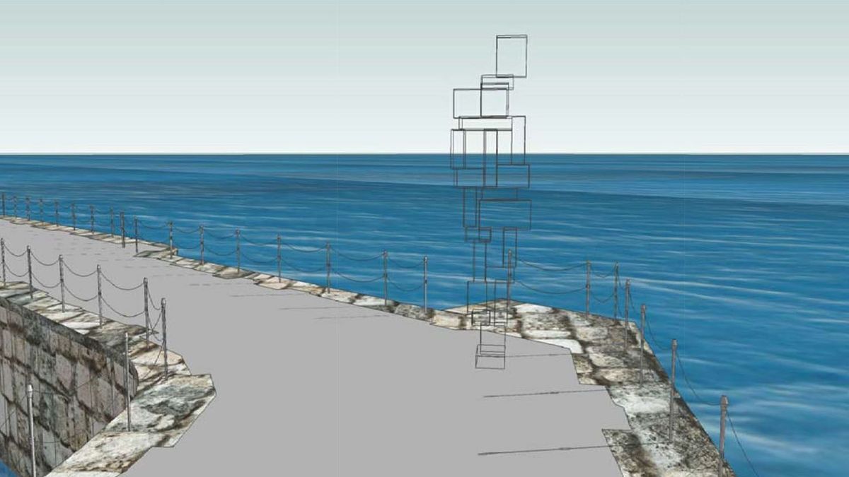 A digital rendering of Antony Gormley's Look II Courtesy of The Box, Plymouth
