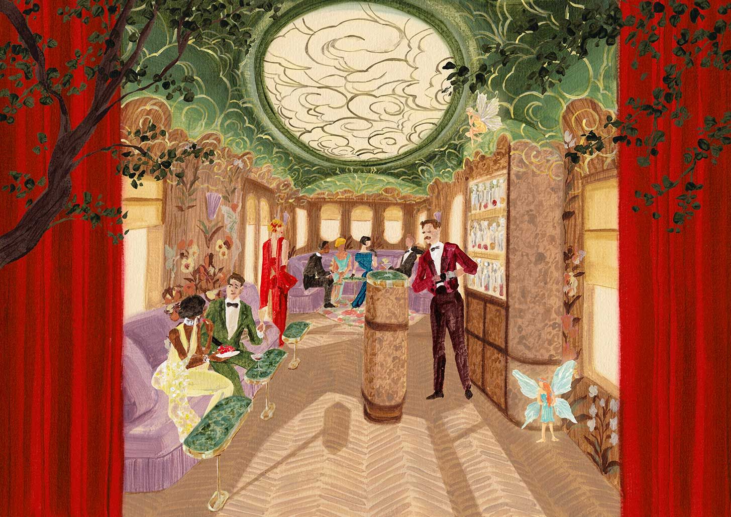 The Art Deco-inspired private dining carriage Image: Yukiko Noritake