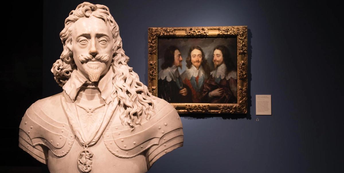 Installation view of Charles I: King and Collector exhibition at the Royal Academy of Art; London (27 January – 15 April 2018) Her Majesty Queen Elizabeth II 2018; Photography: David Parry; Exhibition organised in partnership with Royal Collection Trust