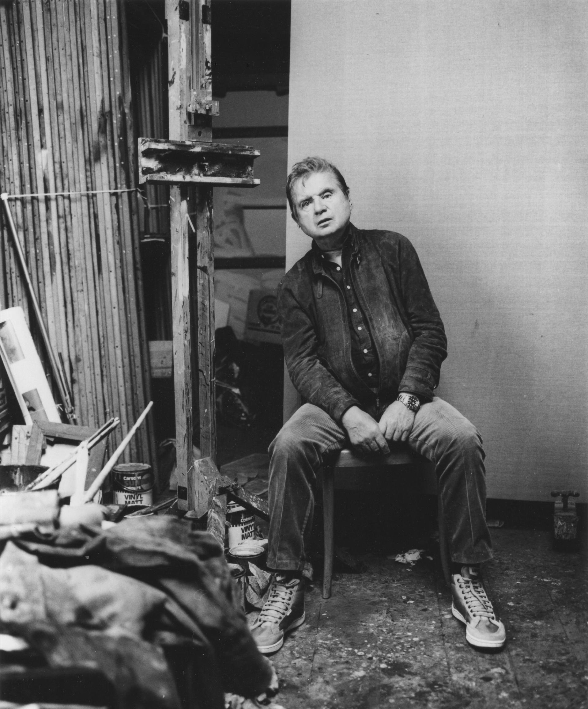 Francis Bacon in his 7 Reece Mews Studio (around 1970s) © The Estate of Francis Bacon. All rights reserved. Photo: Prudence Cuming Associates Ltd