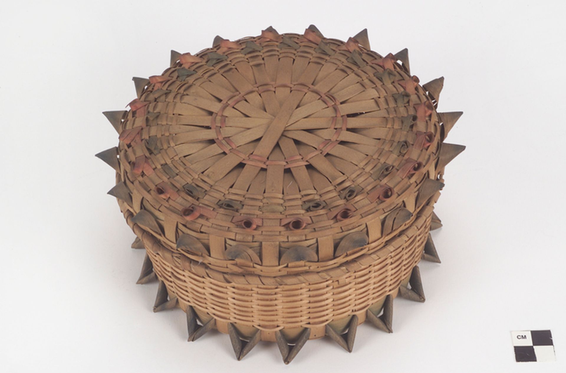 An example of a wicker-plaited Mi’kmaq basket in the National Museum of the American Indian’s collection. The basket was collected in 1911 by the anthropologist Wilson D. Wallis during field work in New Brunswick, Canada, that was partly sponsored by the University of Pennsylvania Museum of Archaeology and Anthropology. Smithsonian National Museum of the American Indian.