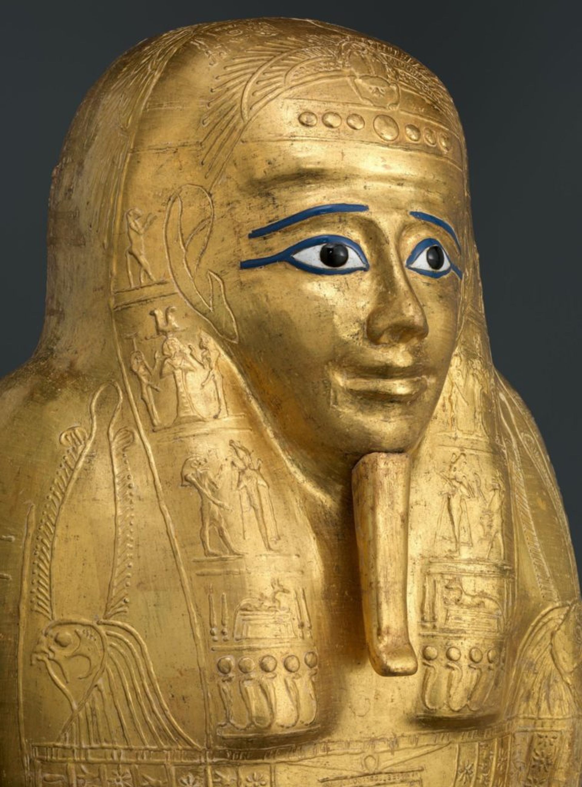 The gilded sarcophagus of Nedjemankh, which was              returned to Egypt in 2019              Courtesy of the Metropolitan Museum of Art