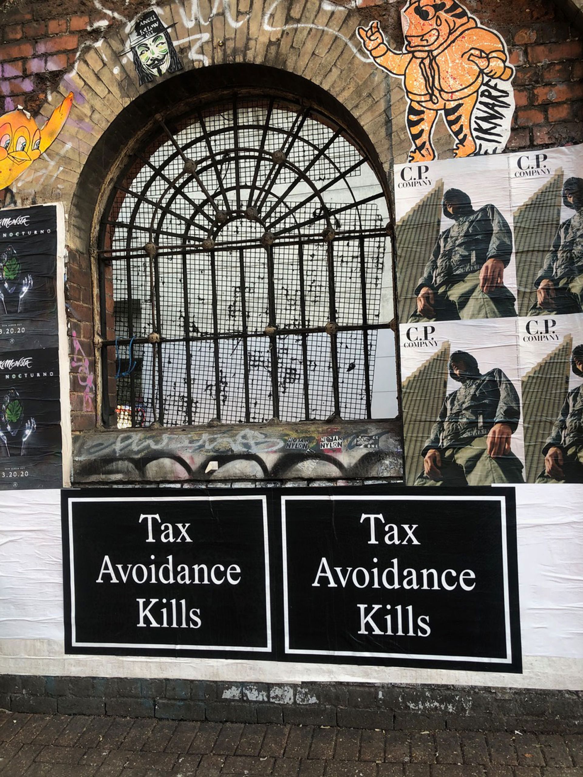 Jeremy Deller's latest posters flyposted in London Courtesy of Jeremy Deller