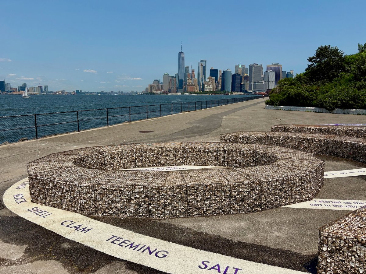Alan Michelson, The Oyster, 2026. (Install progress detail). Commissioned by More Art in partnership with Billion Oyster Project and Governors Island Arts. Photo courtesy Alan Michelson.