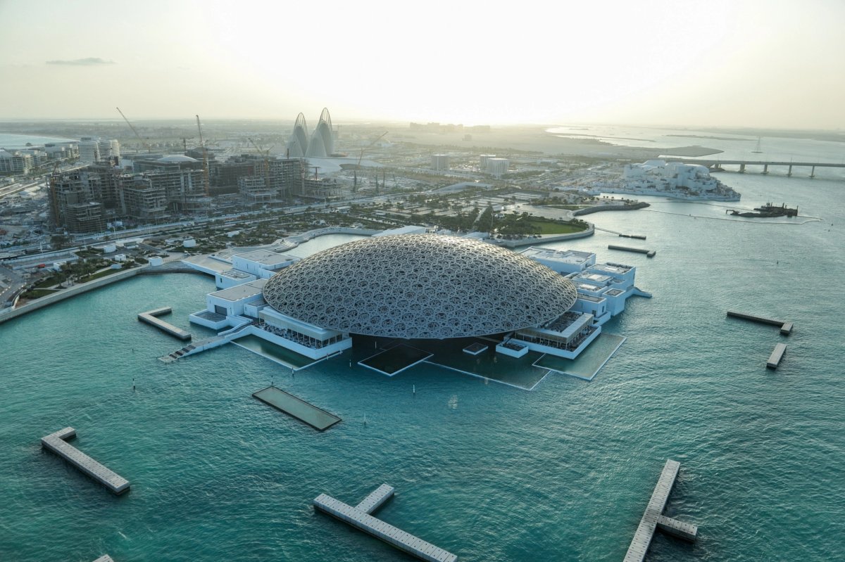Abu Dhabi's Saadiyat Cultural District is nearing completion. The Louvre Abu Dhabi (foreground) will be joined by other major museums including the Zayed National Museum and the Guggenheim Abu Dhabi. The teamLab Phenomena Abu Dhabi opened in April. Computer render: © Department of Culture and Tourism Abu Dhabi