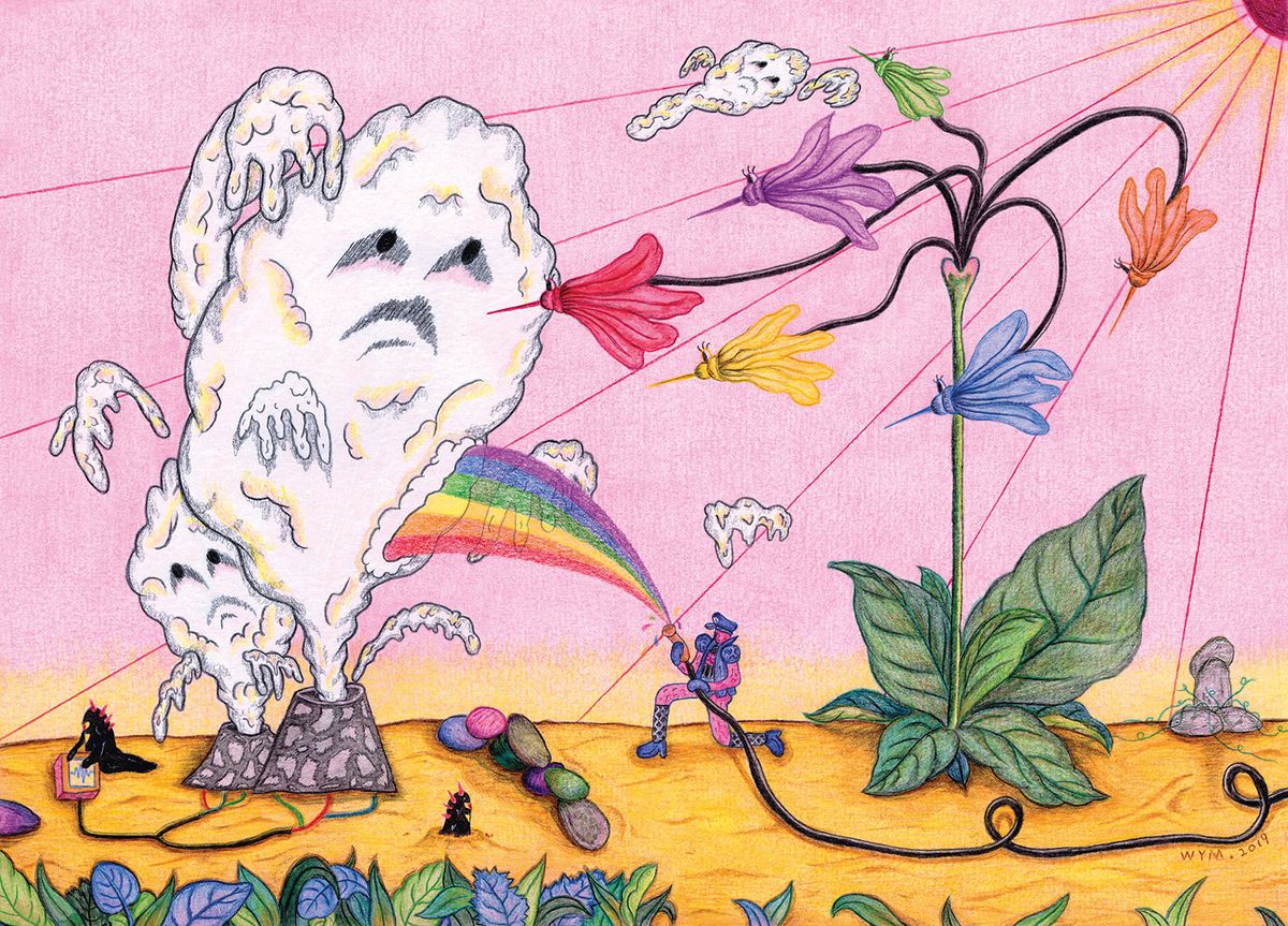 Wei Yimu’s Rainbow Flowers (around 2019) Courtesy of Wei Yimu