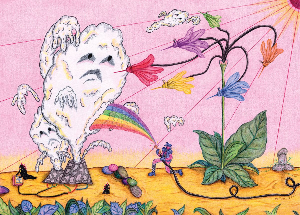 Wei Yimu’s Rainbow Flowers (around 2019) Courtesy of Wei Yimu