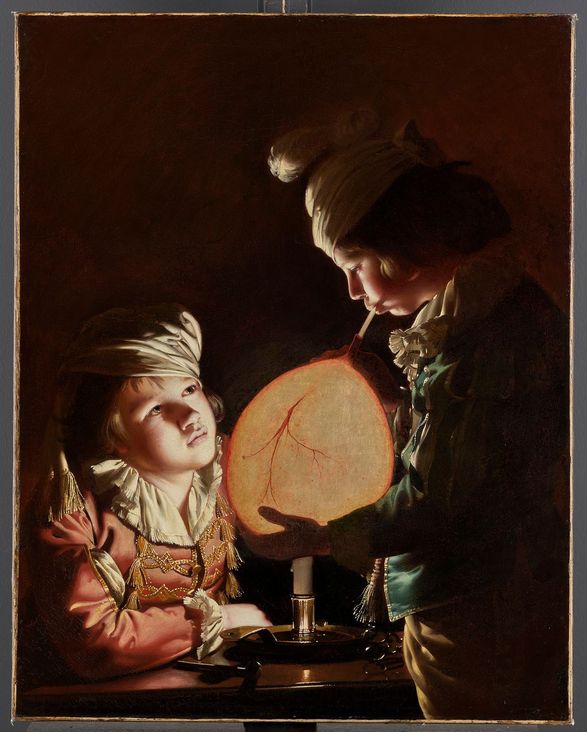 Joseph Wright of Derby's Two Boys with a Bladder (around 1769-70) Courtesy J. Paul Getty Trust