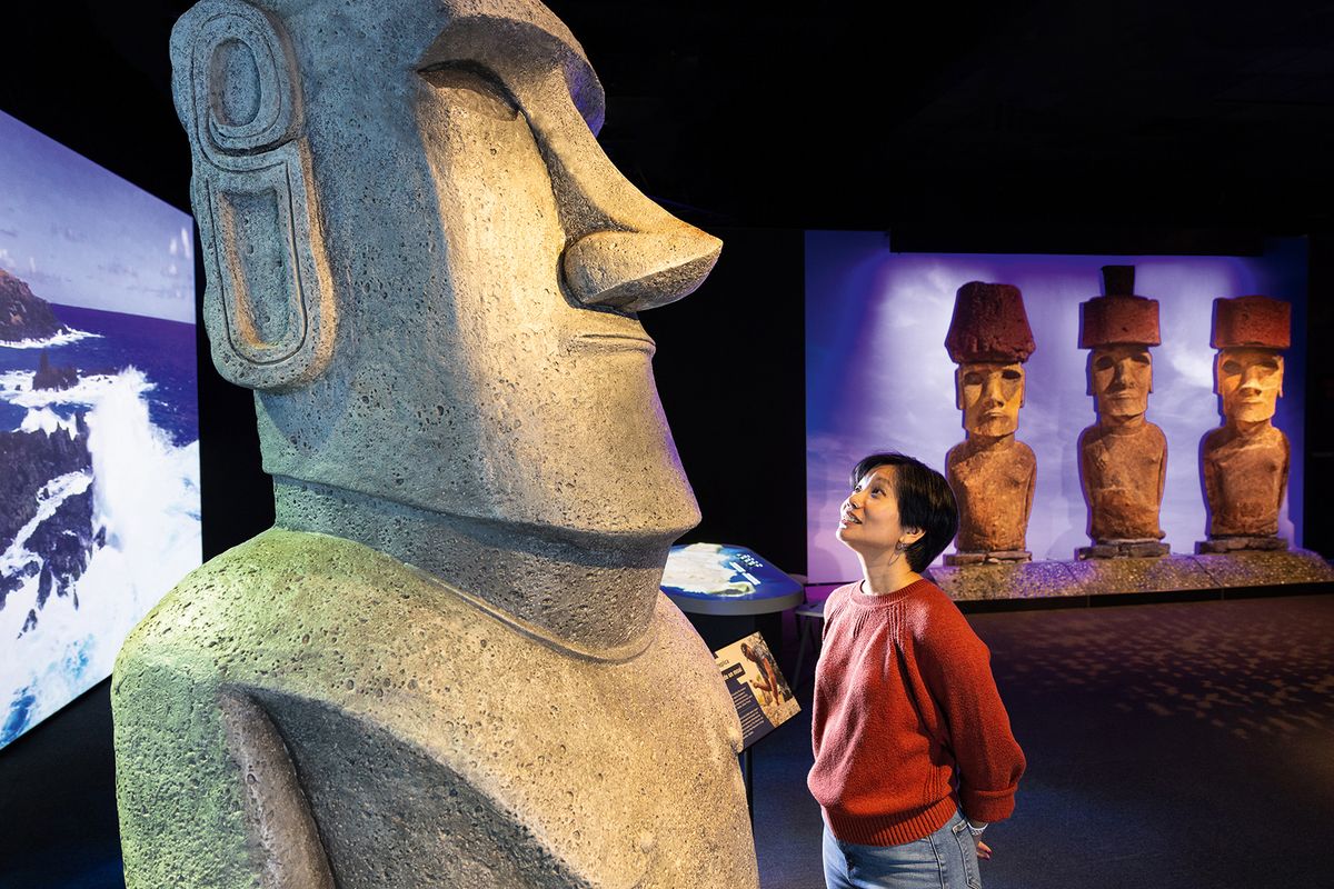 The famous moai sculptures of Rapa Nui, also known as Easter Island, are one of four Unesco World Heritage sites under threat from climate change that feature in the Boston museum’s programme Nic Czarnecki Photography