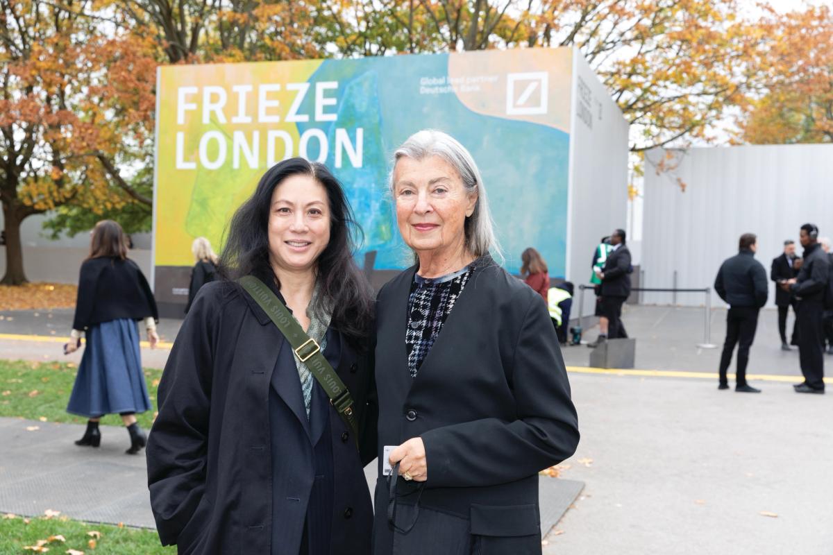 Gallerist Victoria Miro and Angela Choon, senior partner at David Zwirner Gallery

Photo: David Owens