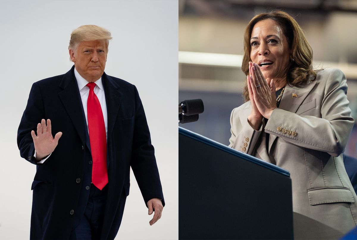 Former US President Donald Trump and Vice President Kamala Harris Trump: Official White House Photo by Shealah Craighead, via Flickr. Harris: Official White House Photo by Lawrence Jackson, via Flickr