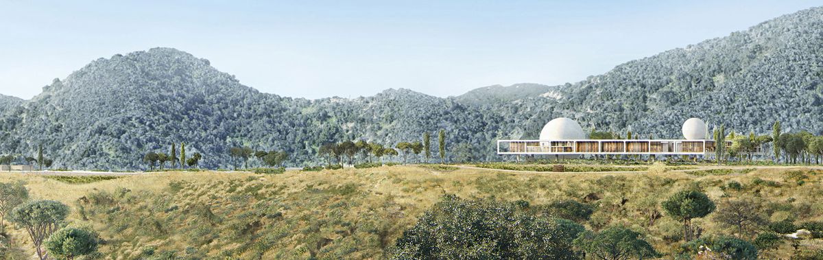A rendering of the planned Berggruen Institute in the Santa Monica Mountains 