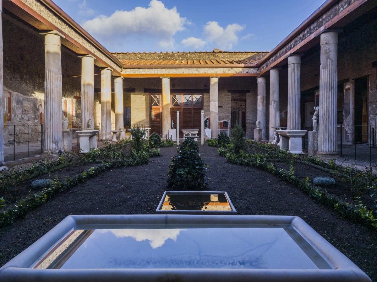 The House of the Vettii in Pompeii has been installed with solar panels that imitate the look of terracotta roof tiles Courtesy of Pompeii  Archaeological Park. Photo: Silvia Vacca 