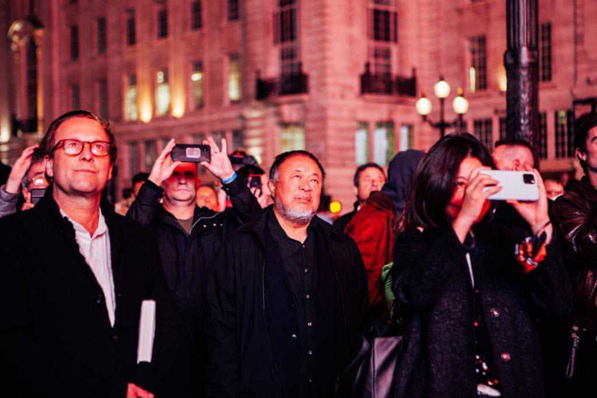 Ai Weiwei in Piccadilly Circus Circa