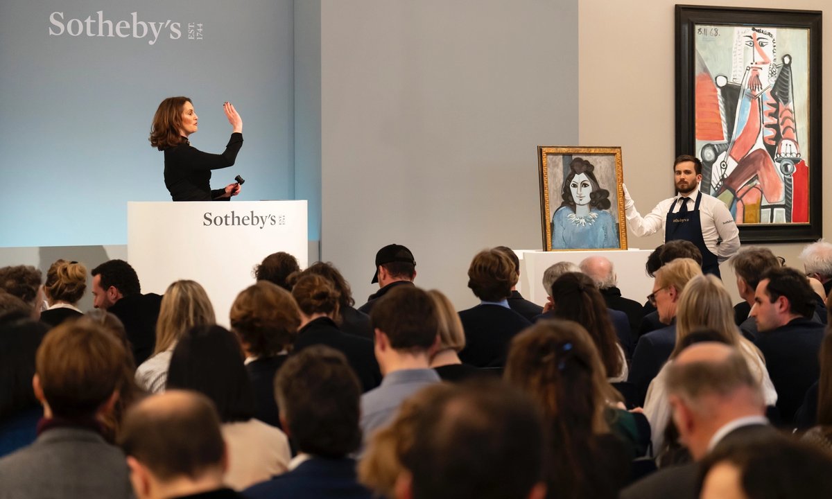 Sotheby’s Modern and contemporary evening sale in London makes 40% less than last year