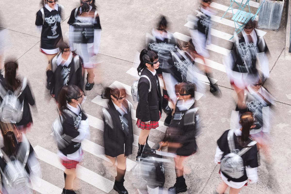 A photo from a performance by Shuang Li, Lord of the Flies (2022), which she created during the pandemic in response to the dramatic change in interpersonal relationships at the time. The artist’s work often explores themes of identity, particularly in the online world Courtesy of Kunsthalle Basel