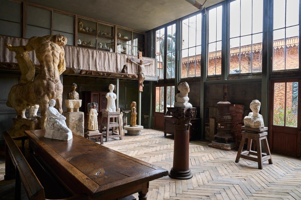 A sculpture studio with works by Antoine Bourdelle in the newly renovated Musée Bourdelle © Pierre Antoine
