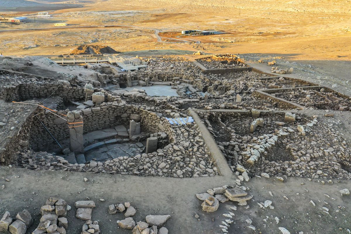 Sacred and secular spaces were built simultaneously at Karahan Tepe despite no remnants of farmed vegetation being found, suggesting that the inhabitants remained hunter-gatherers Esber Ayaydin/Anadolu Agency via Getty Images