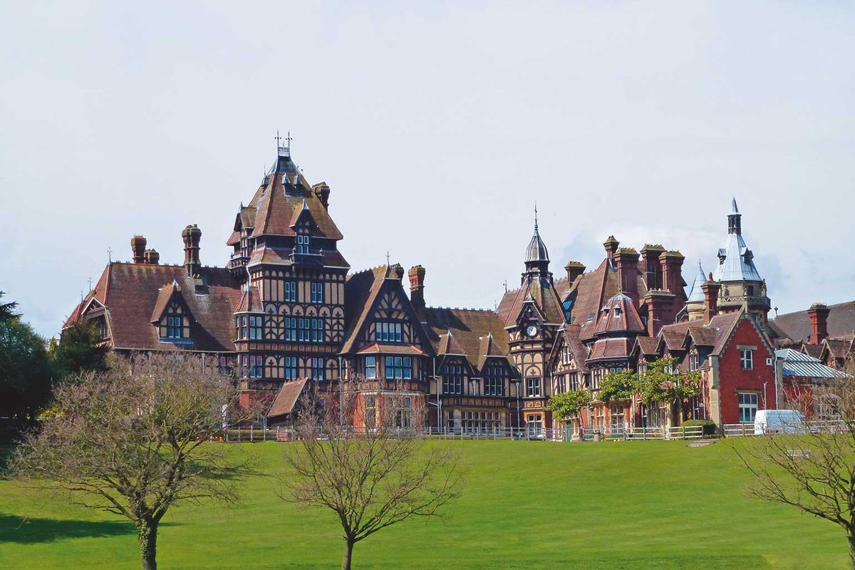 Farnborough Hill, a concoction of half-timbering, gables and turrets, was originally built for a publisher, but enlarged and remodelled by Eugénie after she bought it in 1880
Photo: Polyrus