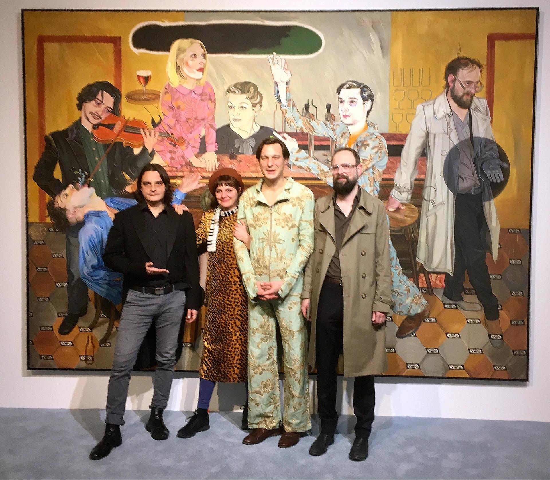 The painting, the performers and the artist Kati Heck Louisa Buck
