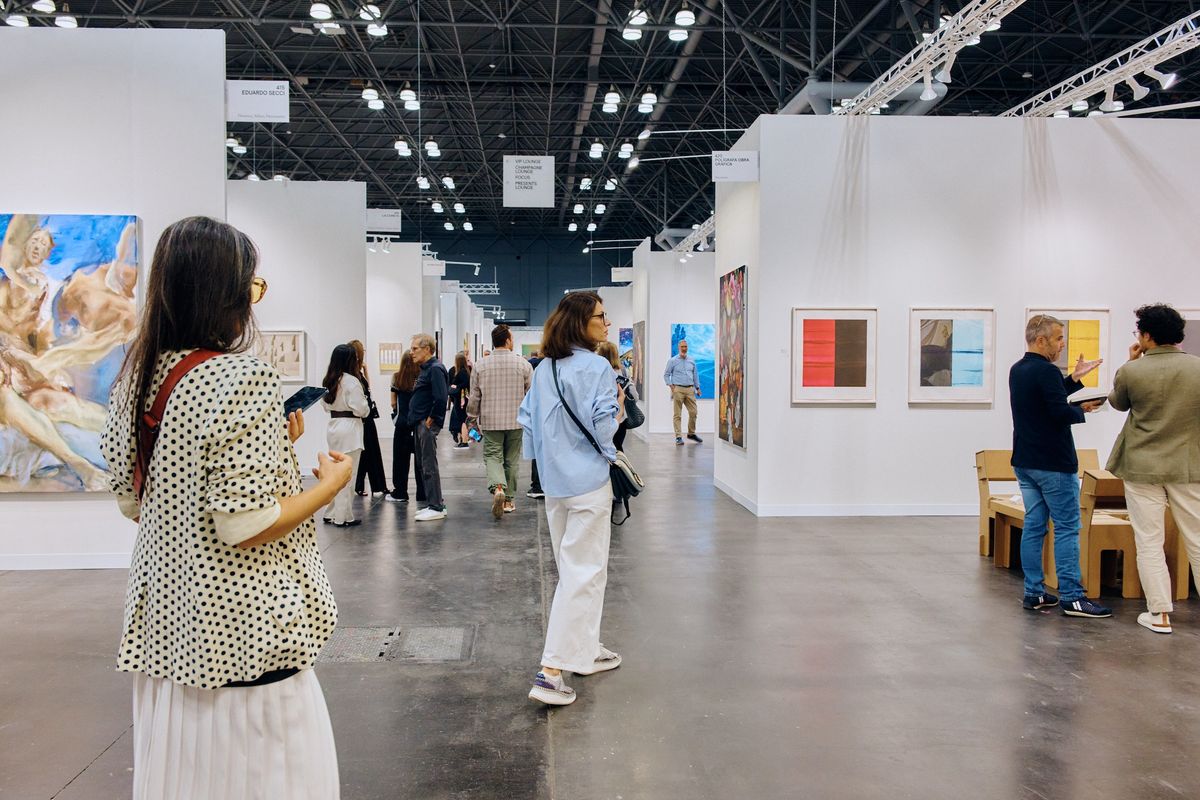 Visitors at the 2024 edition of The Armory Show Photo courtesy The Armory Show