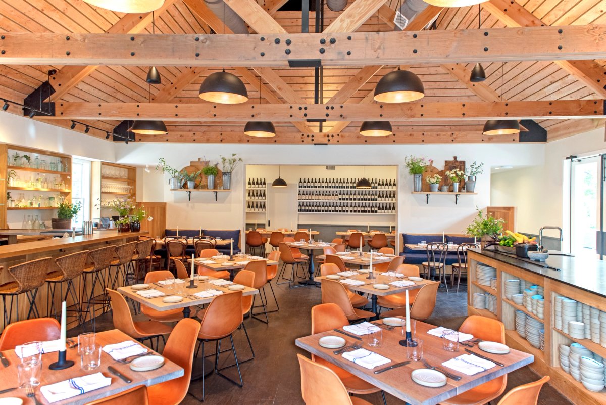 A view of Léon 1909, art dealer Robert Mnuchin and his daughter Valerie Mnuchin's new restaurant on Shelter Island, New York. Courtesy Léon 1909