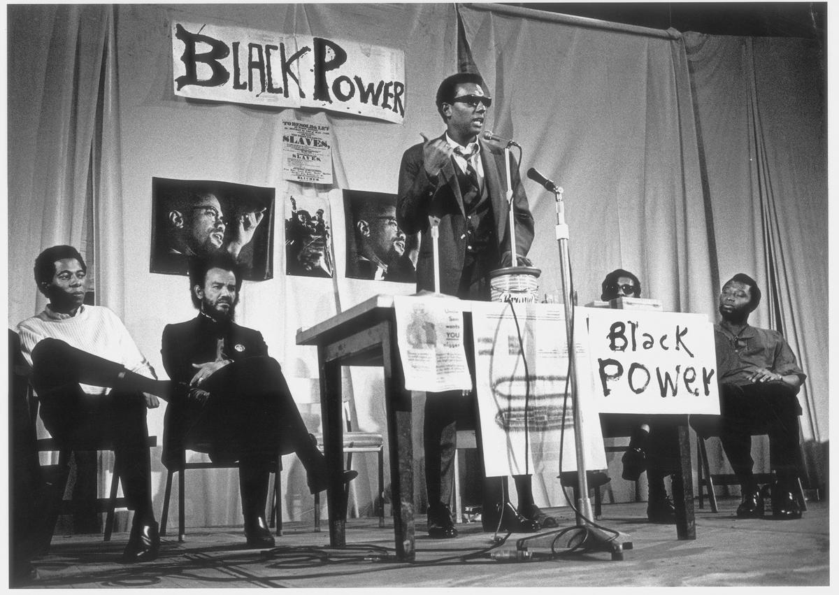 Trinidad-born British photographer Horace Ové’s image of US civil rights activist Stokely Carmichael speaking at The Dialectics of Liberation Congress at London’s Roundhouse in 1967 Courtesy Horace Ové Archives; © Horace Ové