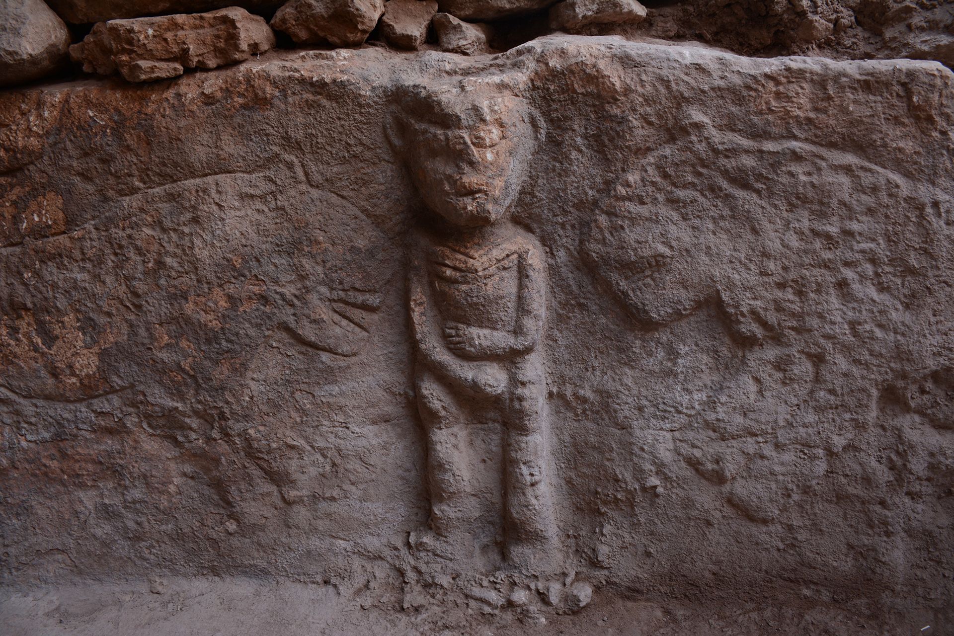 Carving Of Man Holding His Penis And Surrounded By Leopards Is Oldest