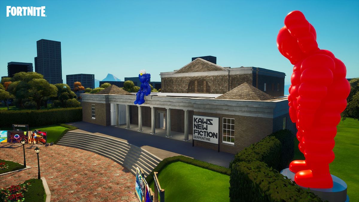 Serpentine Galleries new exhibition Kaws: New Fiction in Fortnite. © Epic Games