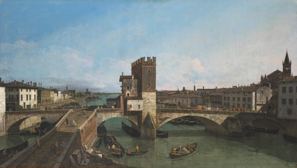 Bernardo Bellotto's View of Verona with the Ponte delle Navi Courtesy of Christie's