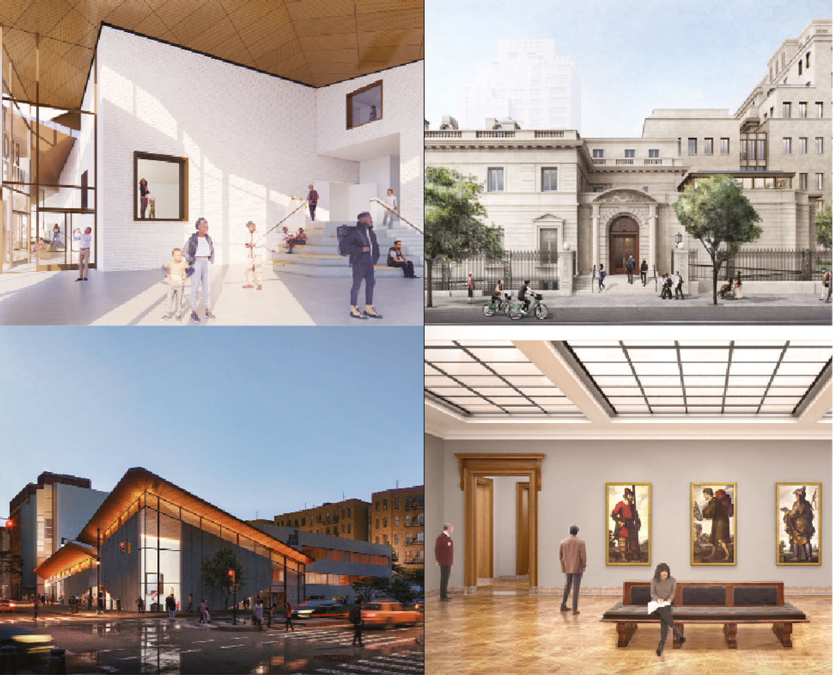 The Bronx Museum's $33m renovation (left, above and below), due for completion in 2026, is being funded by both city and state, while the biggest upgrade since its Gilded Age mansion home opened in 1935 will enable greater access to The Frick Collection (right, above and below)
Bronx: Marvel. Frick: ©The Frick Collection