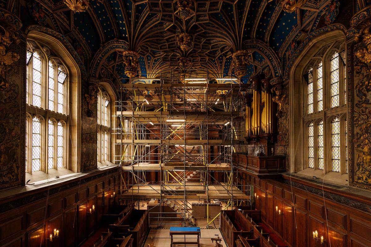 The elevated box from which visitors can now view the chapel was originally built to accommodate the royal family
Courtesy Historic Royal Palaces