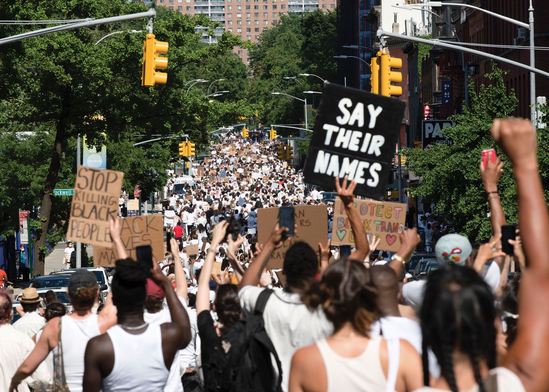 Thousands filled the streets in a Black Trans Lives Matter demonstration in Brooklyn last June Photo: © Michael Noble Jr./Getty Images