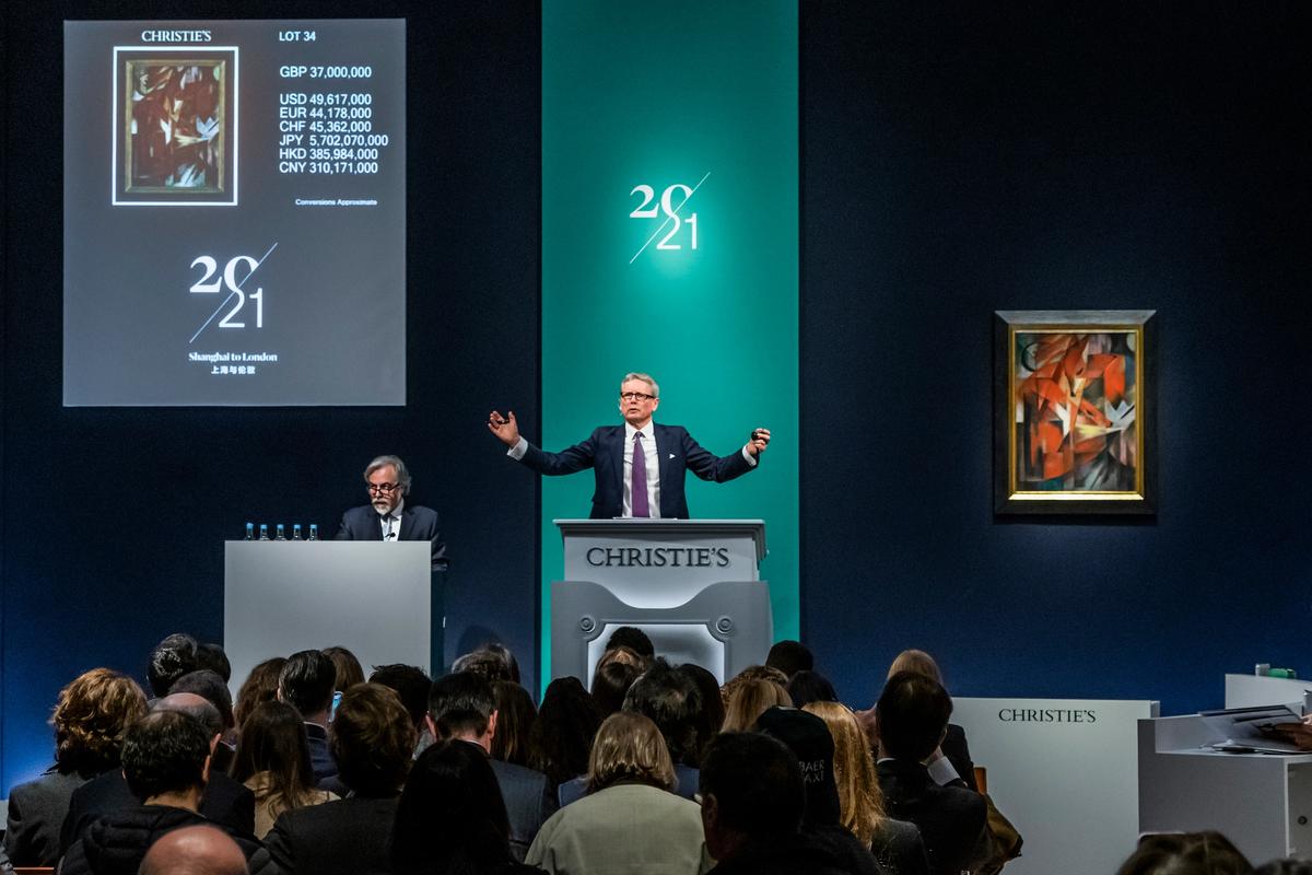 Franz Marc's The Foxes sells for a record £42.6m at Christie's Courtesy of Christie's