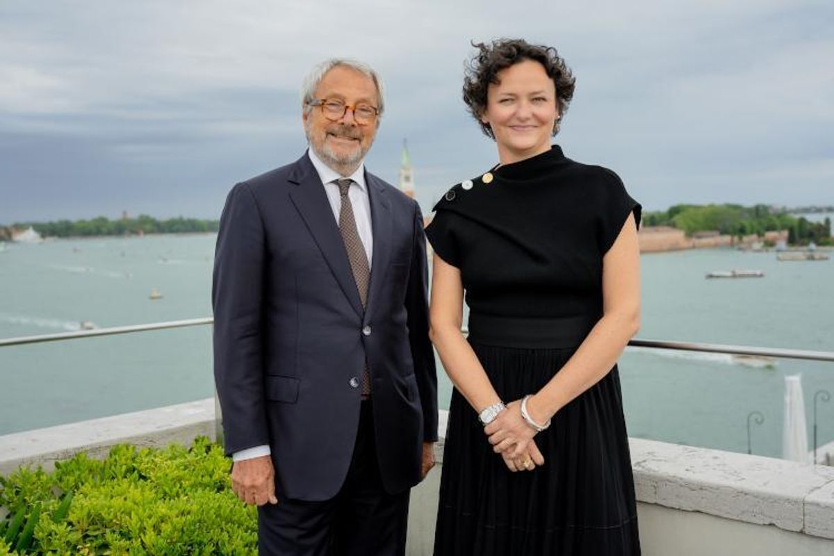 President of La Biennale di Venezia, Roberto Cicutto, and the curator of the 59th International Art Exhibition, Cecilia Alemani Courtesy of La Biennale di Venezia