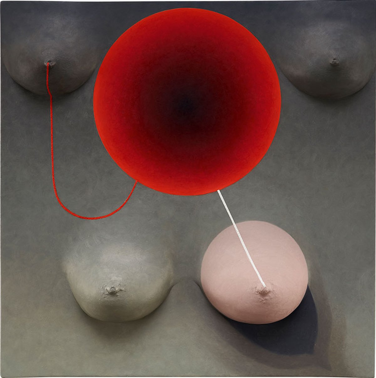 Loie Hollowell’s The breastfeeding talk (Cambria and Loie), 2021, featuring casts of breasts, was sold by Pace Gallery to a museum for £1.75m Courtesy of the artist and Pace Gallery