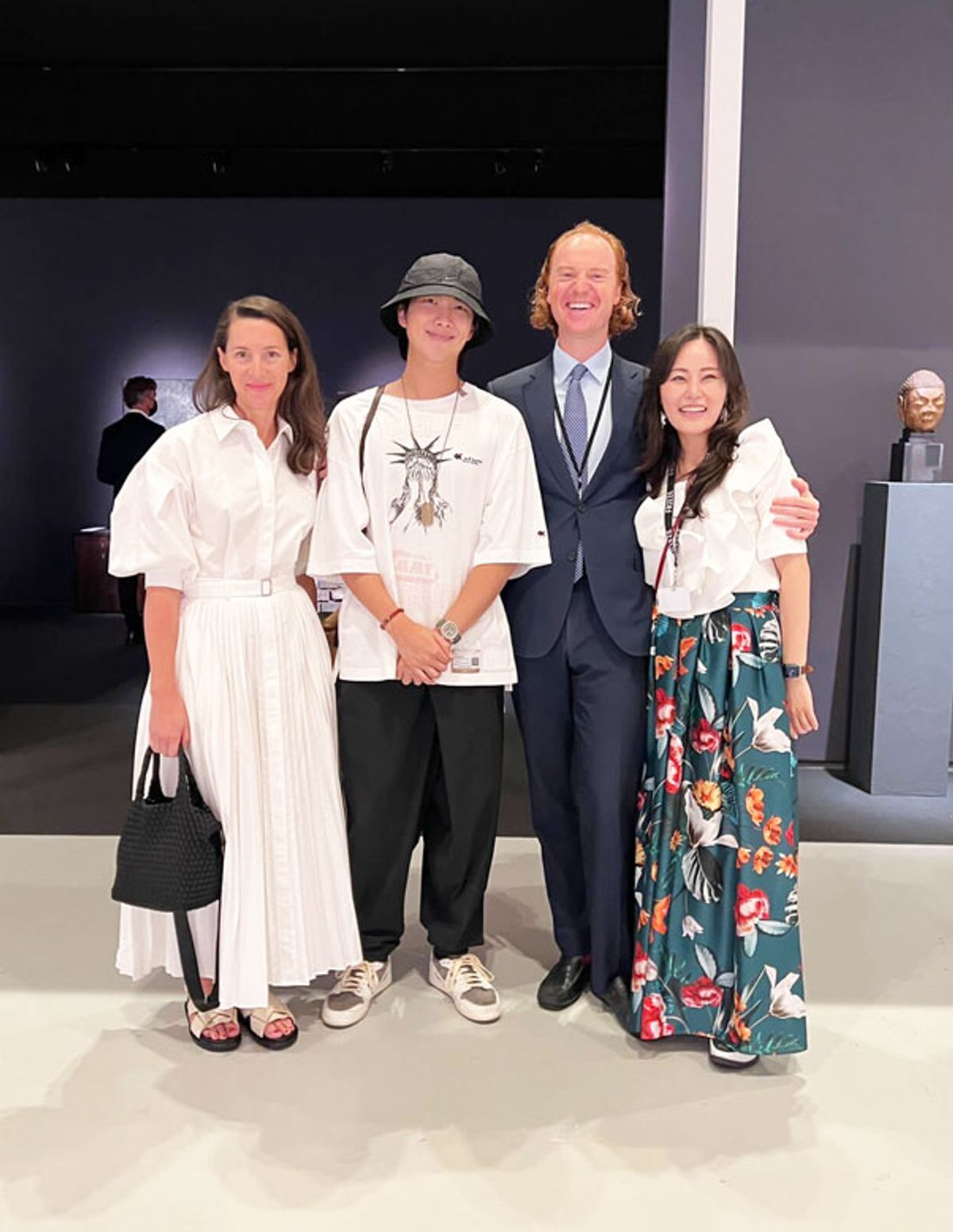 BTS pop star RM with Victoria Siddall, Nathan Clements-Gillespie and Minju Kim