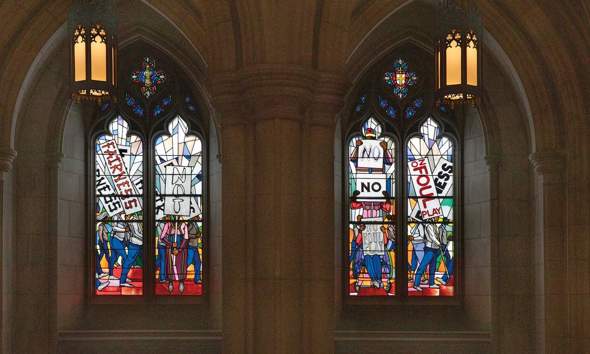 New stained-glass windows by Kerry James Marshall unveiled at Washington, DC’s National Cathedral