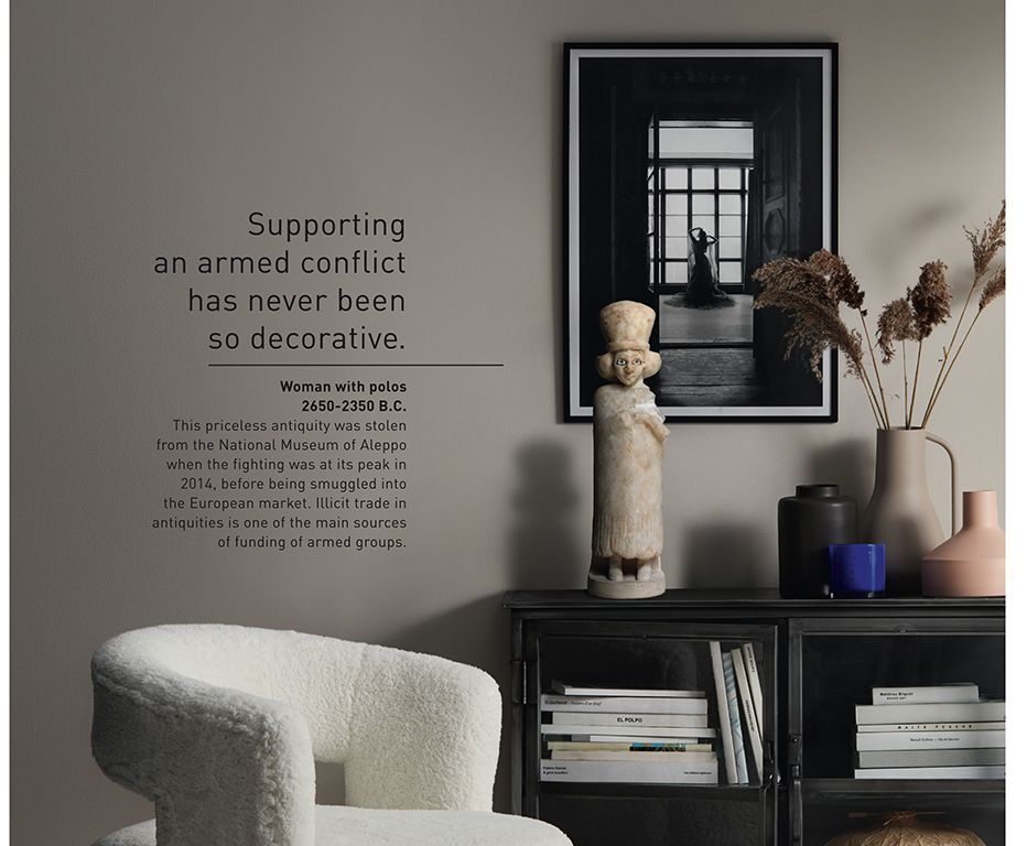 A blurb in a Unesco ad campaign against illicit trafficking in antiquities stated that a statuette was stolen from the National Museum of Aleppo in 2014. That wording was later revised. Unesco