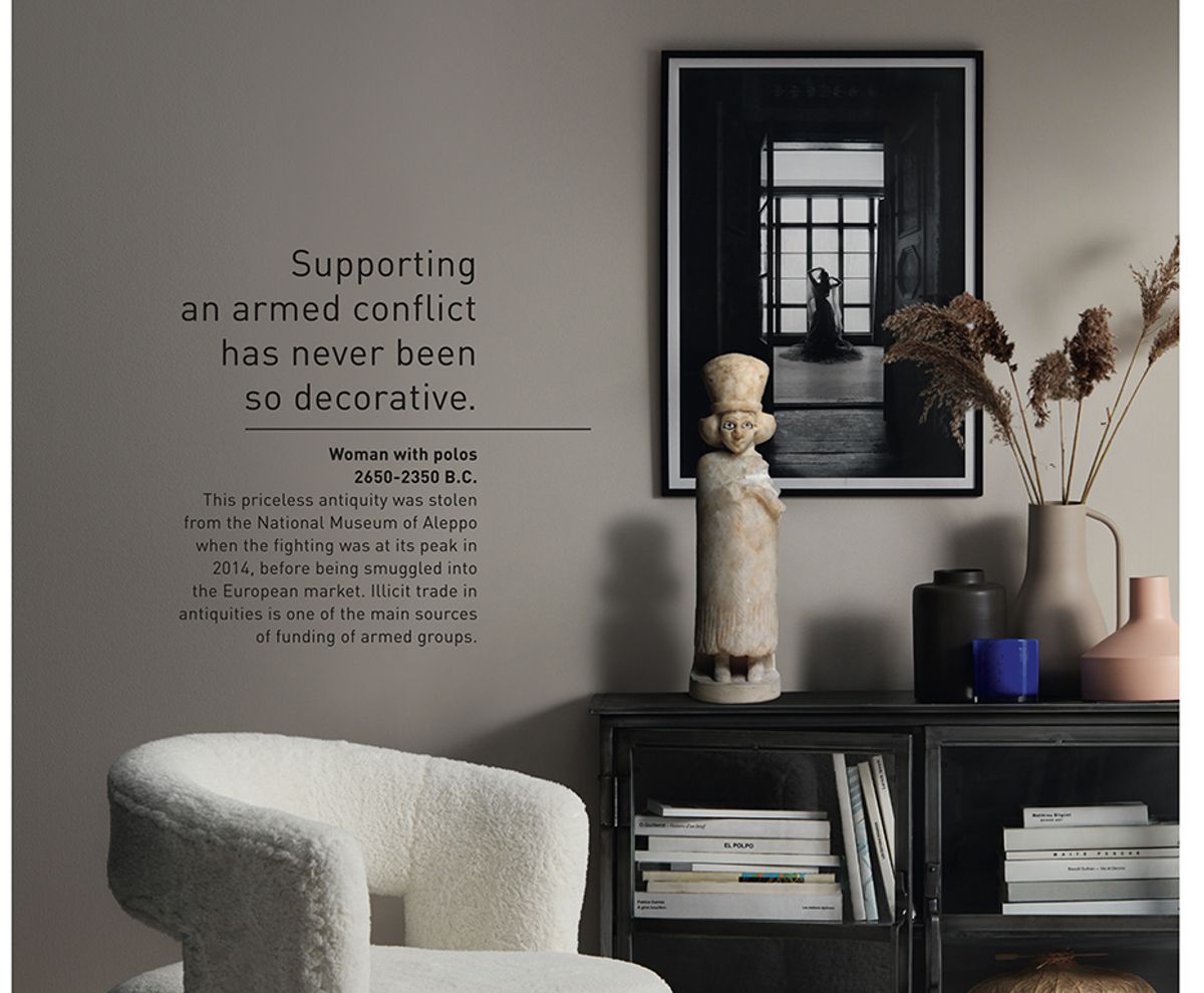 A blurb in a Unesco ad campaign against illicit trafficking in antiquities stated that a statuette was stolen from the National Museum of Aleppo in 2014. That wording was later revised. Unesco