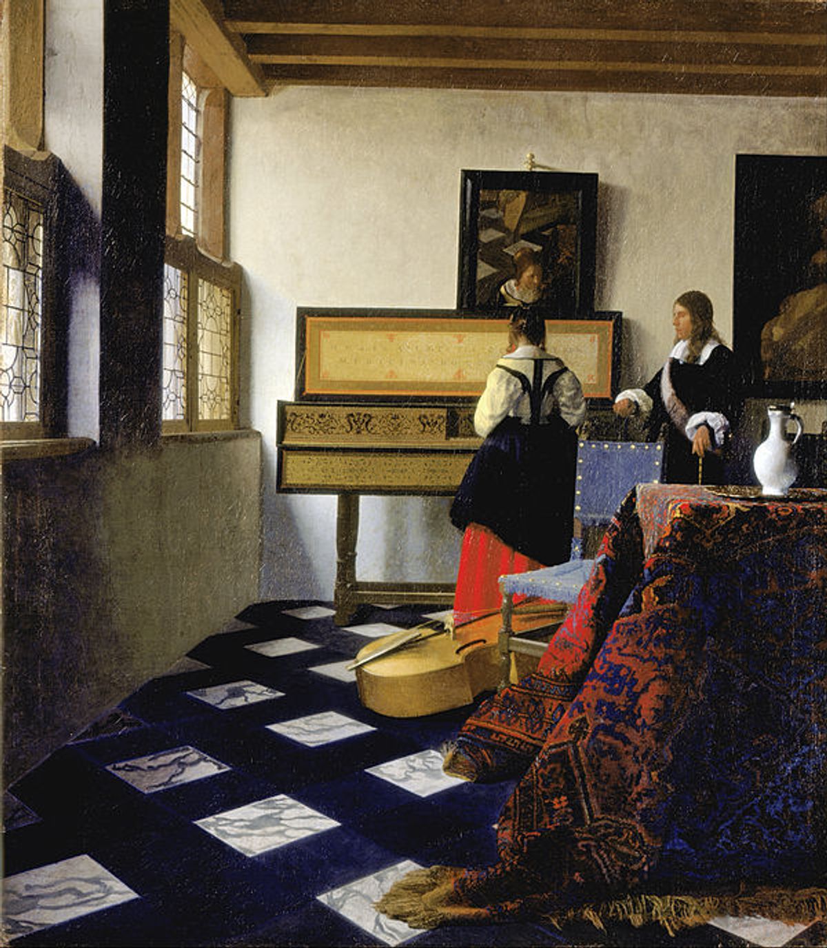 Johannes Vermeer's The Music Lesson (1662–65) is one of 65 works from the Royal Collection to feature in an upcoming exhibition at the Queen's Gallery The Royal Collection