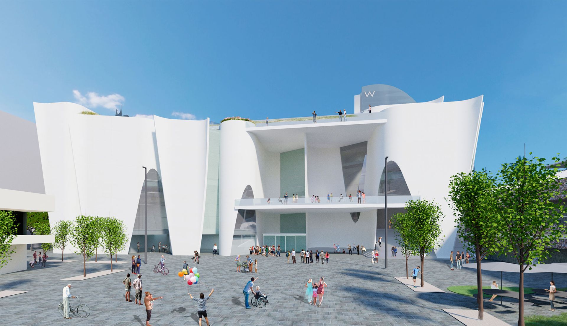 A rendering of the proposed Hermitage Barcelona, designed by the architect Toyo Ito © Toyo Ito & Associates, Architects
