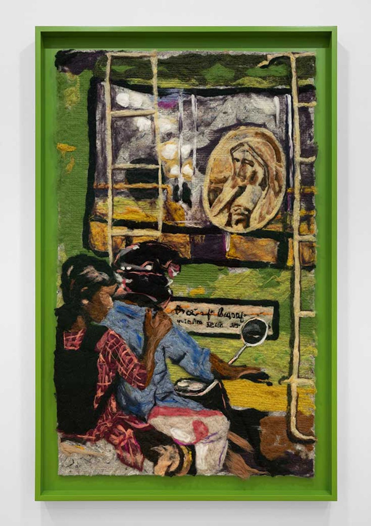 Melissa Joseph’s Kaipum Madhuravum (2024) at Charles Moffett, exhibiting for the first time in the fair’s Nova section
Photo: Daniel Greer