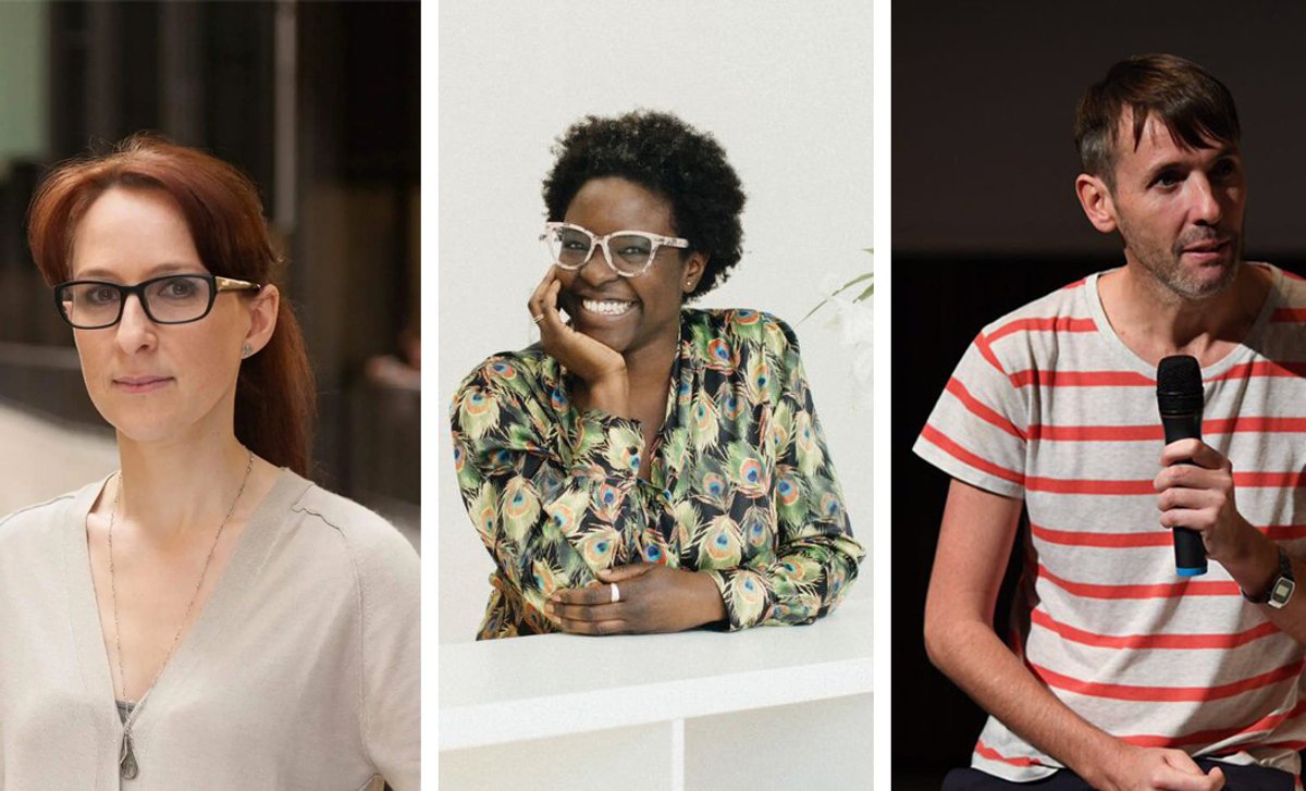 Tanya Barson (left), Elvira Dyangani Ose (centre), and Pablo Martínez (right) Barson: Olivia Hemingway. © Tate Photography; Dyangani Ose: © Maureen M. Evans; Martínez: Macba