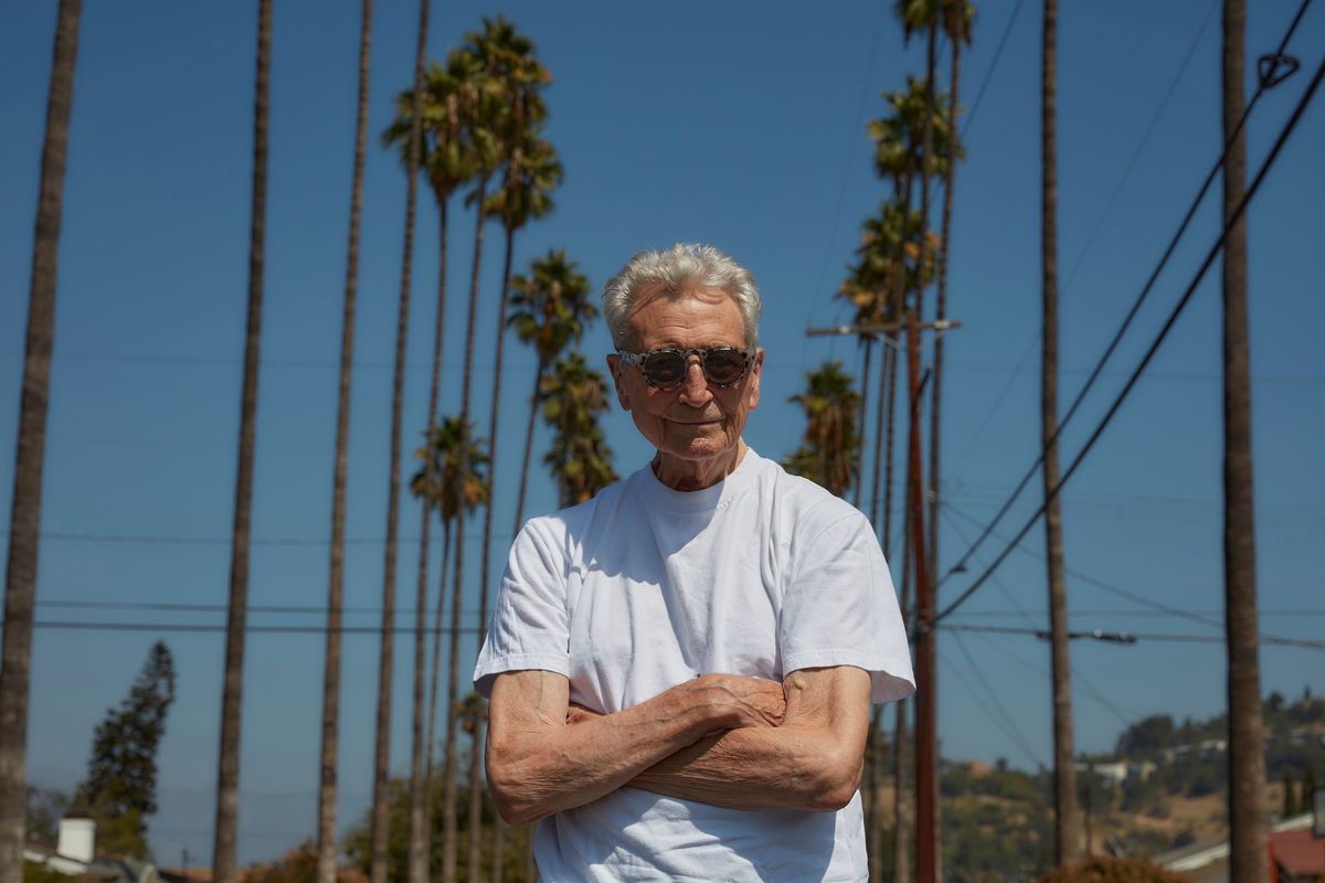 Portrait of Derek Boshier in 2021 Photo by Dhiren Dasu, courtesy Gazelli Art House