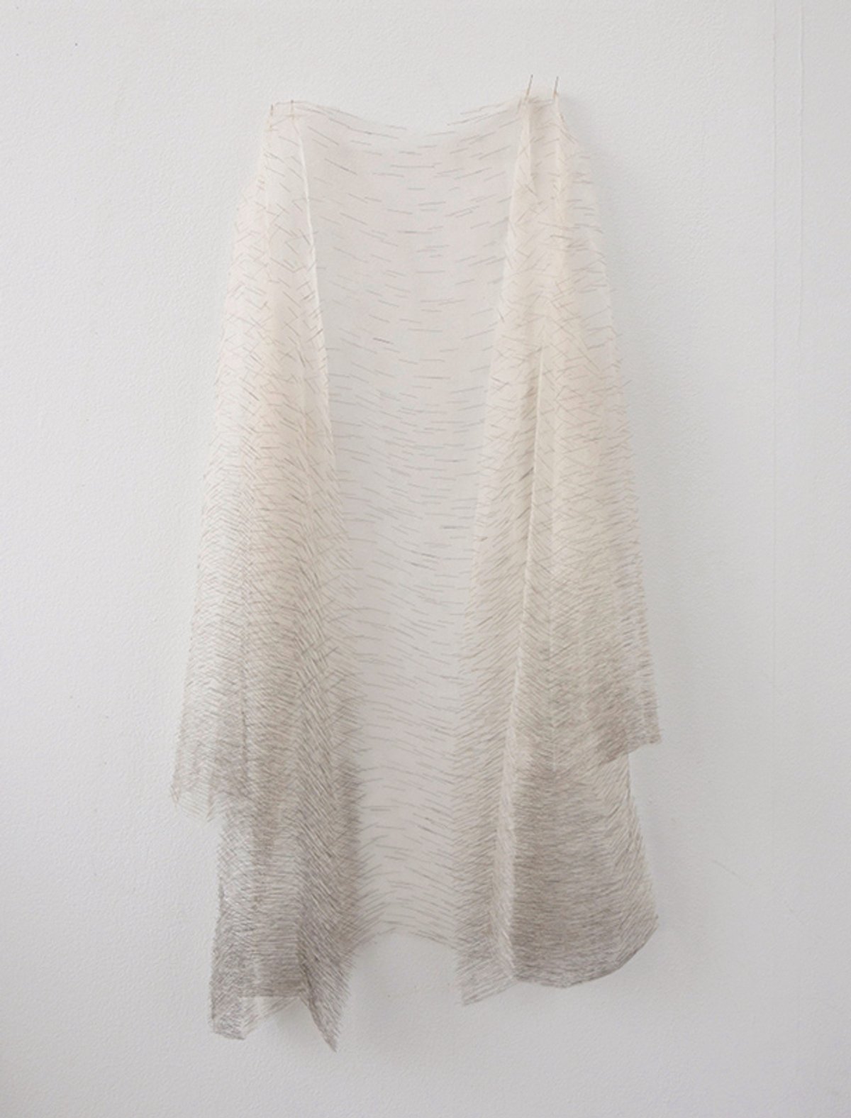 In Disremembered X (2020/21), Salcedo used thousands of needles to give the raw silk sculptures an ethereal quality Photo: Oscar Monsalve; © Doris Salcedo