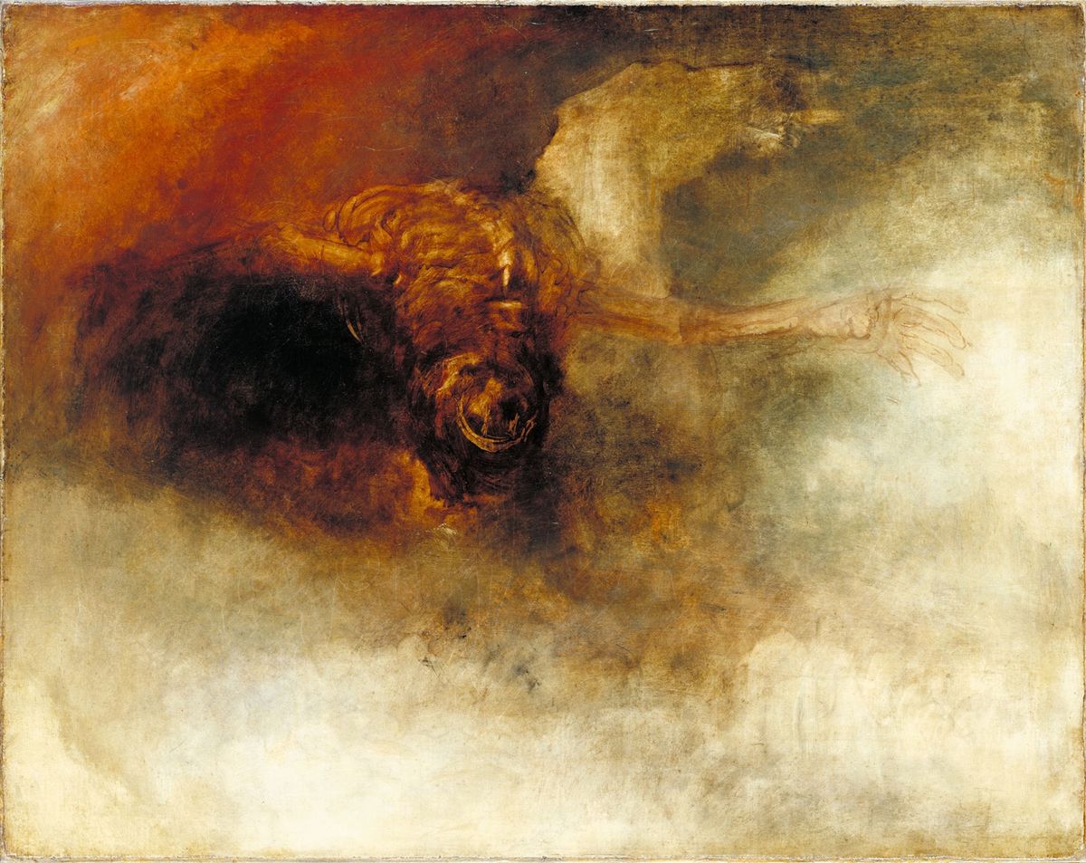 J.M.W. Turner's The Fall of Anarchy (?) (around 1833-34)  is on show at Tate Britain Courtesy of Tate, Turner Bequest