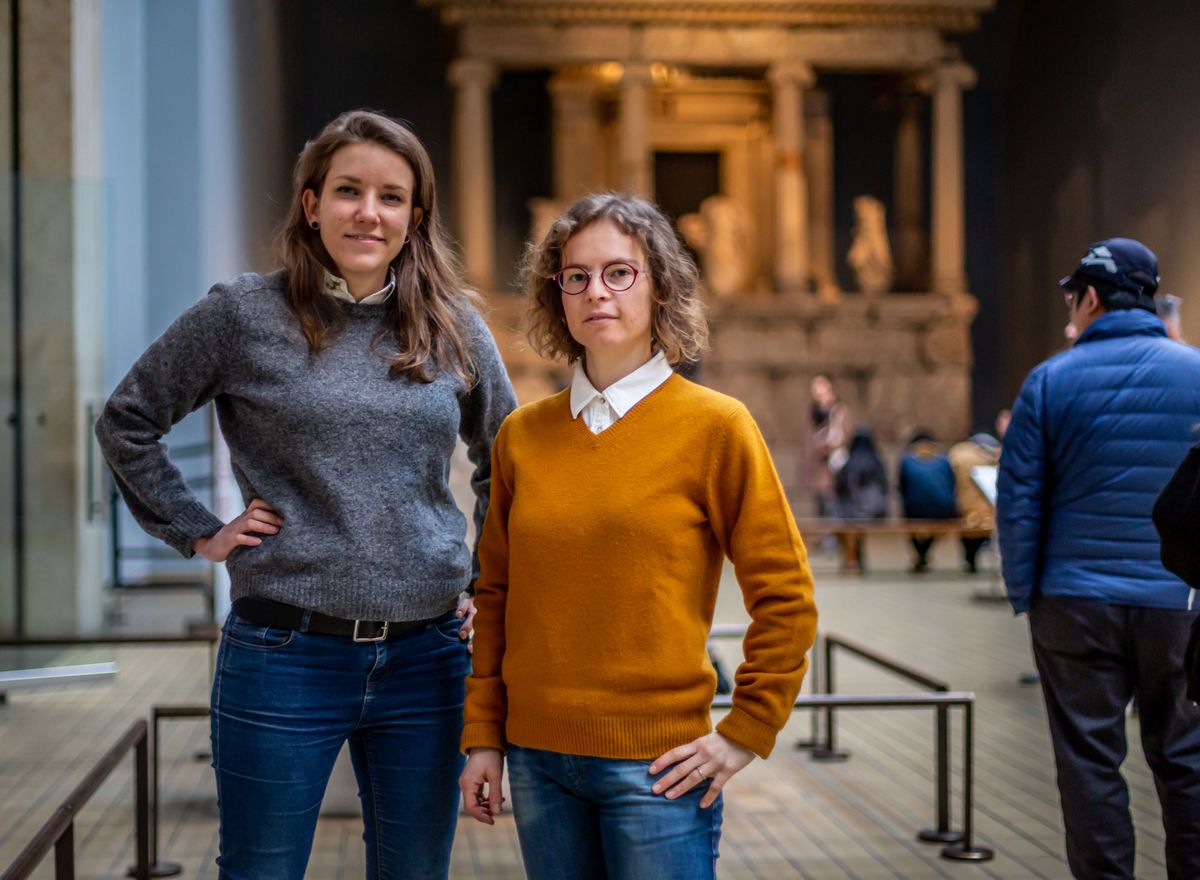 The co-founders of the online exhibitions matchmaking firm Vastari, chief executive Bernardine Bröcker Wieder (left) and chief operating officer Francesca Polo 