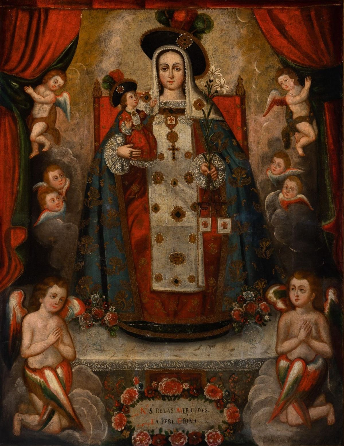 The recovered painting The Pilgrim Virgin Courtesy the Manhattan District Attorney's Office